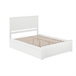 Nantucket Queen Platform Bed with Matching Footboard and TXL Trundle in White