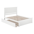 Nantucket Queen Platform Bed with Matching Footboard and TXL Trundle in White