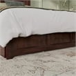Madison Queen Platform Bed with Matching Footboard & Twin XL Trundle in Walnut