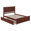 Madison Queen Platform Bed with Matching Footboard & Twin XL Trundle in Walnut