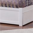 Mission Queen Wood Platform Bed with Footboard and Twin XL Trundle in White