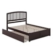 Richmond Queen Wood Platform Bed with Footboard and Twin XL Trundle in Espresso
