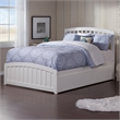Richmond Queen Wood Platform Bed with Footboard  and Twin XL Trundle in White