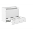 AFI Deerfield Full Solid Wood Modern Murphy Bed Chest with Mattress in White