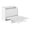 AFI Deerfield Full Solid Wood Modern Murphy Bed Chest with Mattress in White
