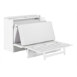 AFI Deerfield Full Solid Wood Modern Murphy Bed Chest with Mattress in White