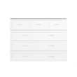 AFI Deerfield Full Solid Wood Modern Murphy Bed Chest with Mattress in White
