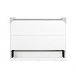 AFI Deerfield Full Solid Wood Modern Murphy Bed Chest with Mattress in White