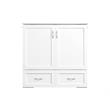 AFI Hamilton Twin XL Solid Wood Murphy Bed Chest with Built-In Charger in White