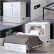 AFI Hamilton Twin XL Solid Wood Murphy Bed Chest with Built-In Charger in White