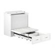AFI Hamilton Twin XL Solid Wood Murphy Bed Chest with Built-In Charger in White