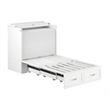 AFI Hamilton Twin XL Solid Wood Murphy Bed Chest with Built-In Charger in White