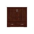 AFI Hamilton Twin XL Solid Wood Murphy Bed Chest with Built-In Charger in Walnut