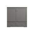 AFI Hamilton Twin XL Solid Wood Murphy Bed Chest with Built-In Charger in Gray