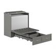 AFI Hamilton Twin XL Solid Wood Murphy Bed Chest with Built-In Charger in Gray