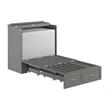 AFI Hamilton Twin XL Solid Wood Murphy Bed Chest with Built-In Charger in Gray