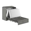 AFI Hamilton Twin XL Solid Wood Murphy Bed Chest with Built-In Charger in Gray