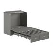 AFI Hamilton Twin XL Solid Wood Murphy Bed Chest with Built-In Charger in Gray