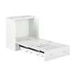 Southampton Twin XL Wood Murphy Bed Chest w Mattress & Built-in Charger in White