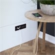 Southampton Twin XL Wood Murphy Bed Chest w Mattress & Built-in Charger in White