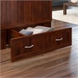 Southampton Twin XL Wood Murphy Bed Chest w Mattress and Built-in Charger Walnut