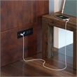 Southampton Twin XL Wood Murphy Bed Chest w Mattress and Built-in Charger Walnut