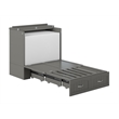 Southampton Twin XL Wood Murphy Bed Chest w/ Mattress & Built-in Charger in Gray