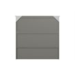 Southampton Twin XL Wood Murphy Bed Chest w/ Mattress & Built-in Charger in Gray