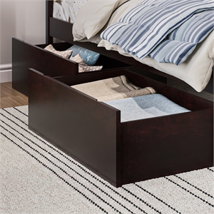 AFI Urban Twin Full Solid Wood Bed Drawers in Espresso (Set of 2)