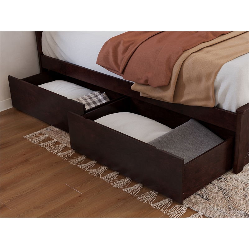 AFI Urban Twin Full Solid Wood Bed Drawers in Espresso (Set of 2)