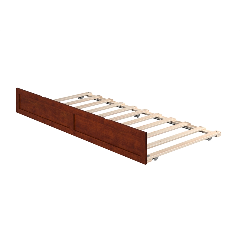 AFI Urban Solid Wood Twin Size Modern Panel Trundle in Walnut