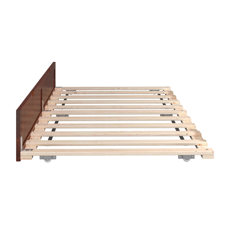 AFI Urban Solid Wood Twin Size Modern Panel Trundle in Walnut