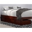 AFI Twin-Full Solid Wood Bed Drawer in Antique Walnut (Set of 2)