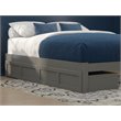 AFI Twin/Full Solid Wood Contemporary Bed Drawer in Gray (Set of 2)