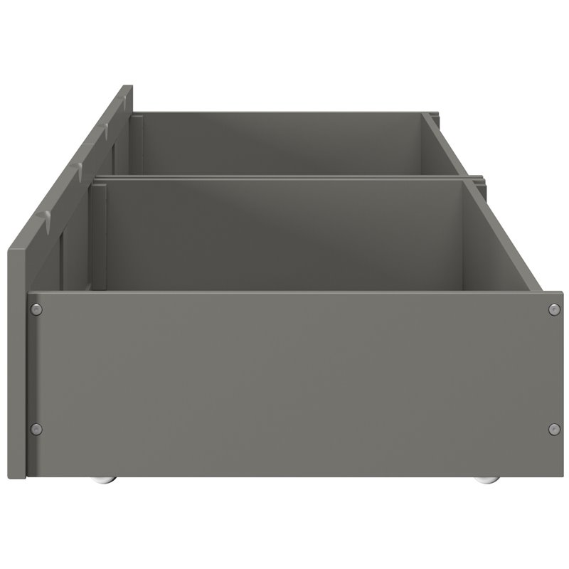 AFI Twin/Full Solid Wood Contemporary Bed Drawer in Gray (Set of 2)