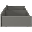 AFI Twin/Full Solid Wood Contemporary Bed Drawer in Gray (Set of 2)
