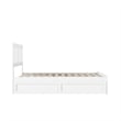 AFI Tahoe Wood Full Platform Bed with Footboard and Twin Trundle in White
