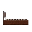 AFI Tahoe Wood Full Platform Bed with Footboard and Twin Trundle in Walnut