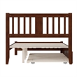 AFI Tahoe Wood Full Platform Bed with Footboard and Twin Trundle in Walnut