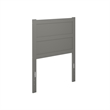 AFI NoHo Solid Wood Twin Mid-Century Headboard with USB Charging Station in Gray