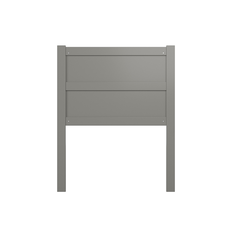 AFI NoHo Solid Wood Twin Mid-Century Headboard with USB Charging Station in Gray