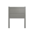 AFI NoHo Solid Wood Twin Mid-Century Headboard with USB Charging Station in Gray