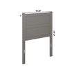 AFI NoHo Solid Wood Twin Mid-Century Headboard with USB Charging Station in Gray