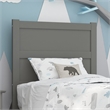 AFI NoHo Solid Wood Twin Mid-Century Headboard with USB Charging Station in Gray