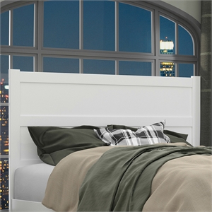 afi noho solid wood queen size headboard with usb charging station in white
