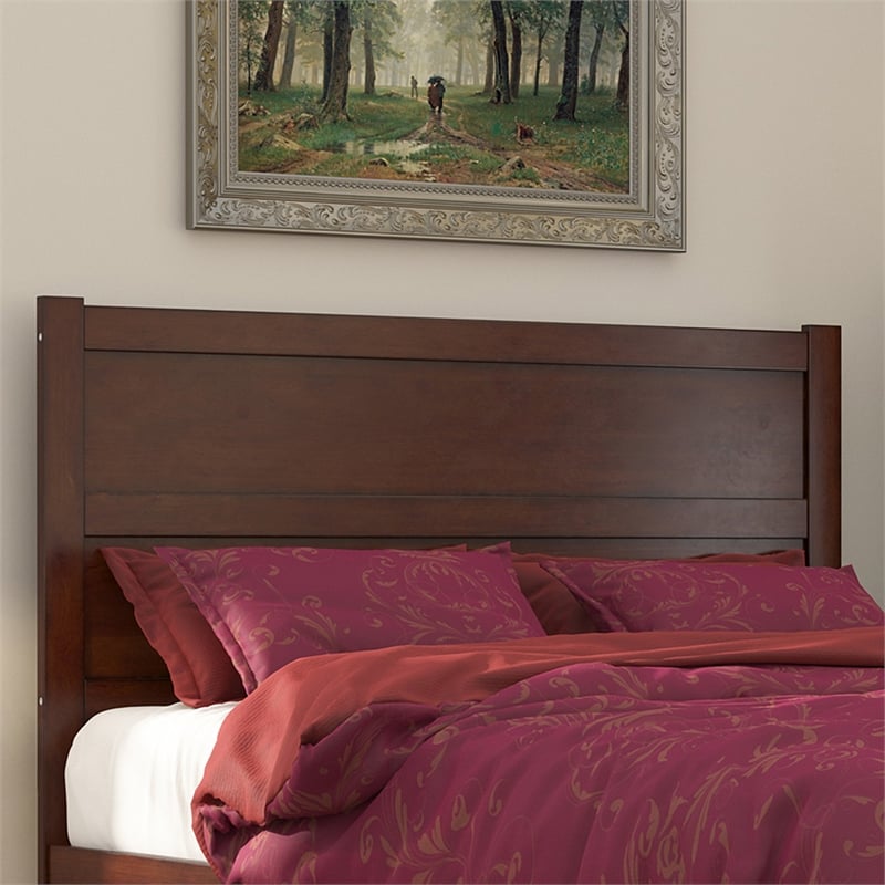 AFI NoHo Mid-Century Panel Wood Headboard Queen Walnut