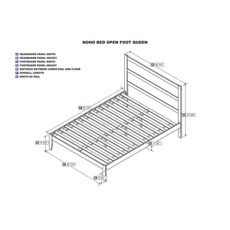 AFI NoHo Twin XL Solid Wood Platform Bed in White