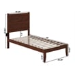 AFI NoHo Platform Solid Wood Twin Bed in Walnut