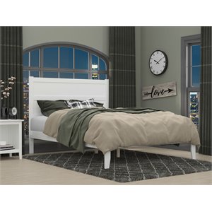 afi noho solid wood queen platform bed with usb charger in white