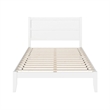AFI NoHo Solid Wood Queen Platform Bed in White